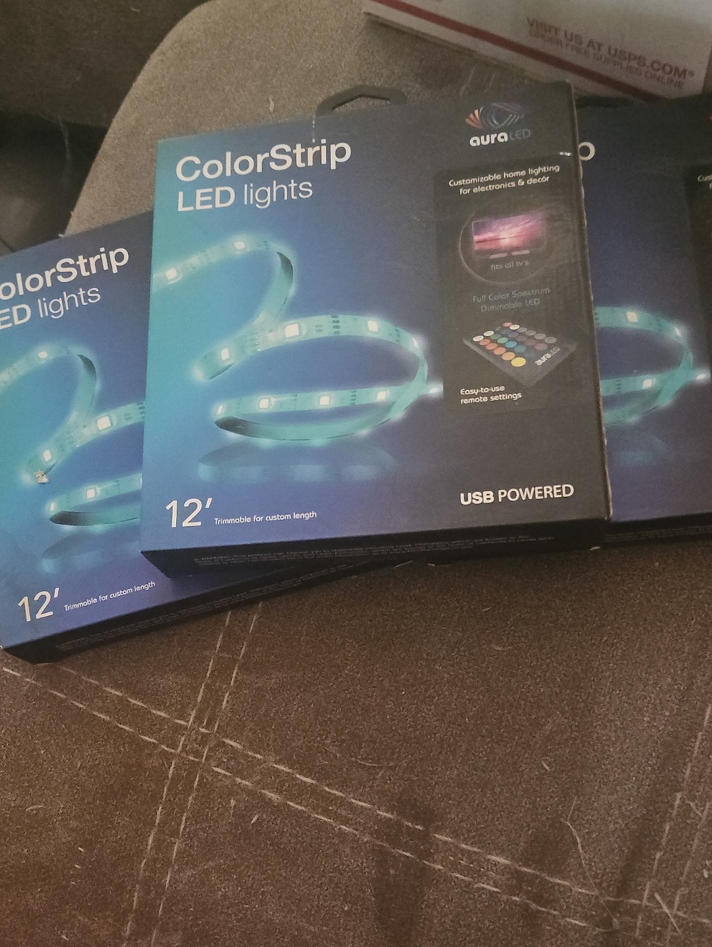 Brand New Aura ColorStrip LED Lights 12" - Teal/Blue Packaging